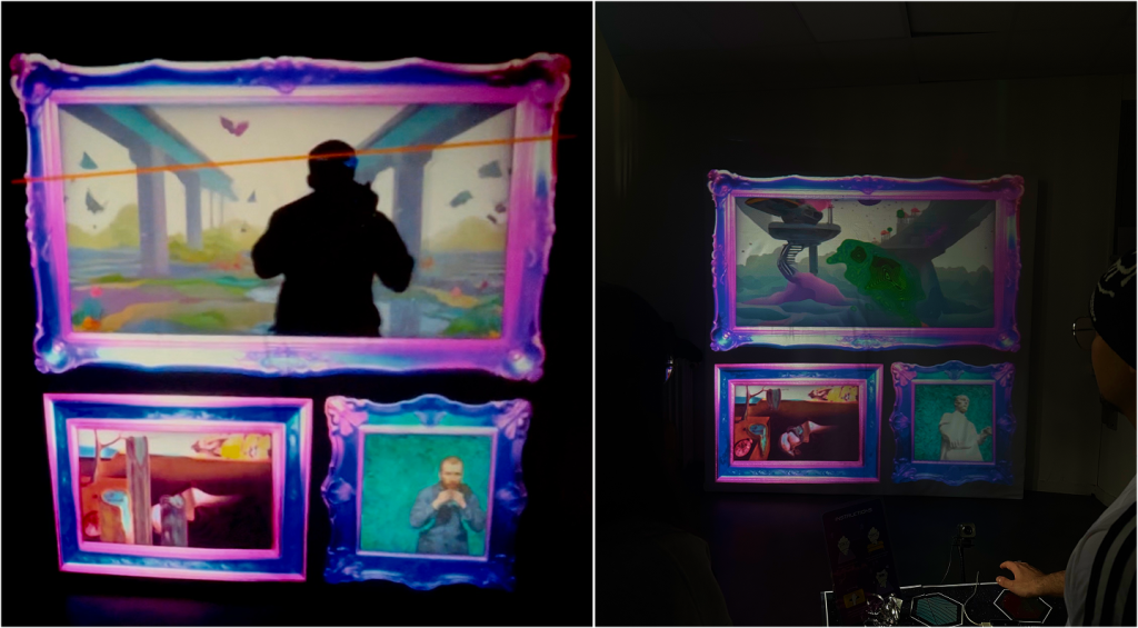 image de l'installation interactive pendant l'évènement